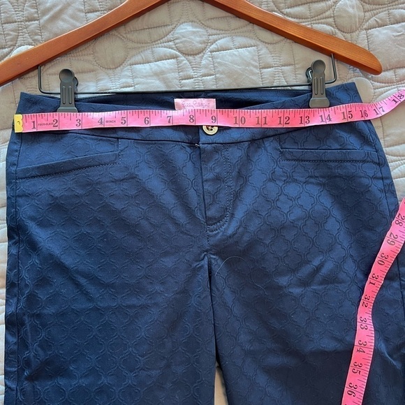 Lilly Pulitzer Kelly Textured Pants Navy Size 8 - Picture 11 of 16